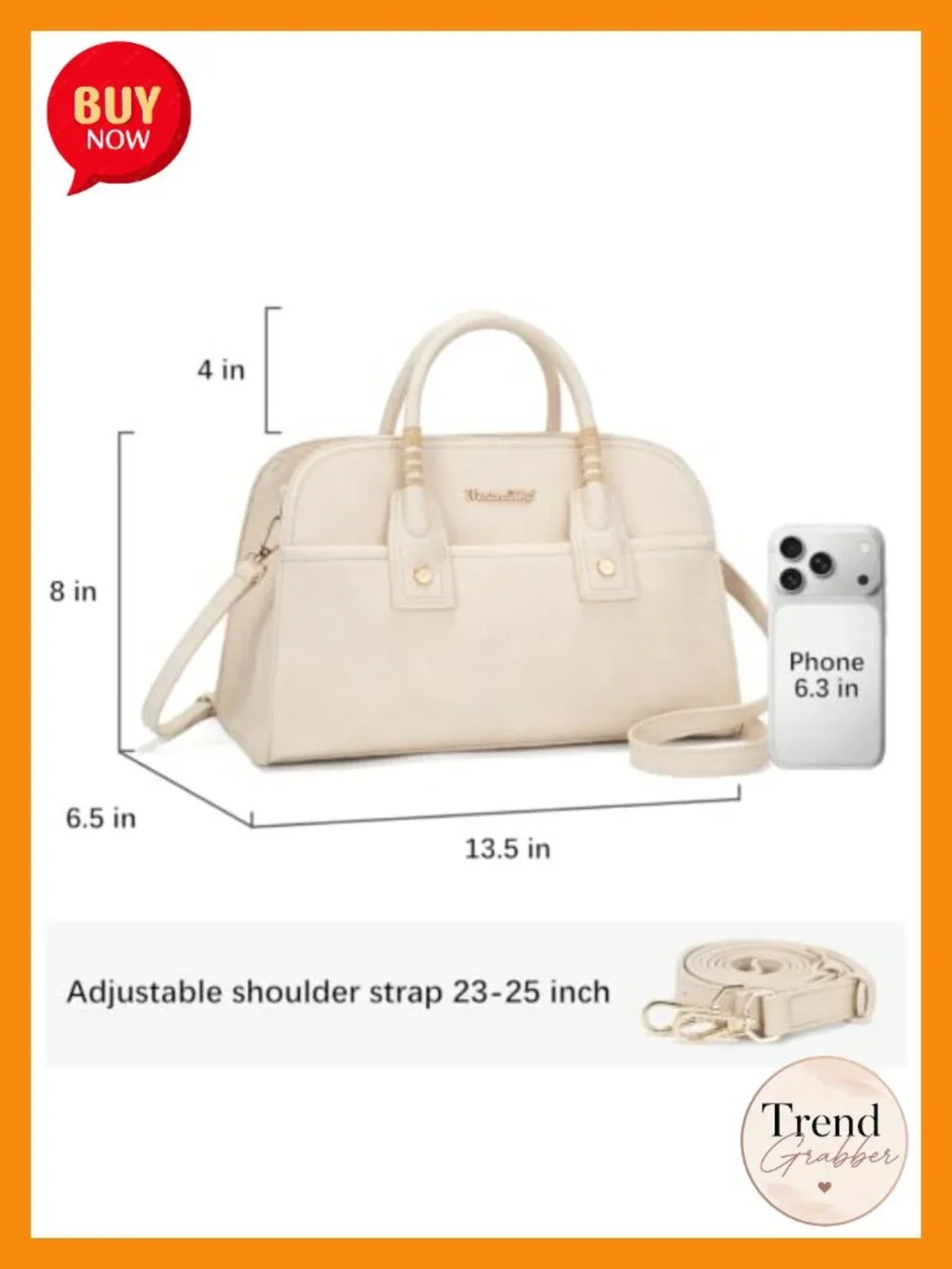 Structured Satchel Bag for Women Top Handle Crossbody Purse Faux Leather
